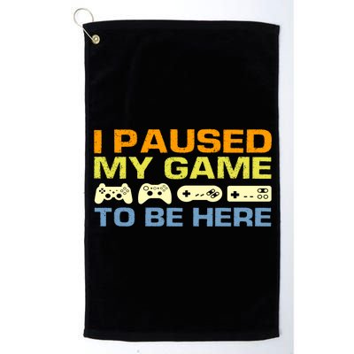 I Paused My Game To Be Here Retro Controllers Platinum Collection Golf Towel