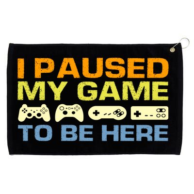 I Paused My Game To Be Here Retro Controllers Grommeted Golf Towel