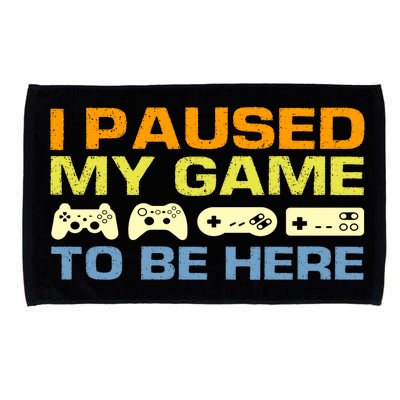 I Paused My Game To Be Here Retro Controllers Microfiber Hand Towel