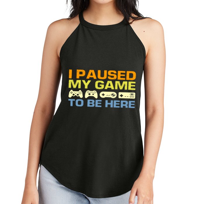 I Paused My Game To Be Here Retro Controllers Women's Perfect Tri Rocker Tank