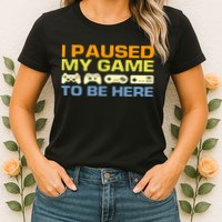 I Paused My Game To Be Here Retro Controllers Womens T-Shirt