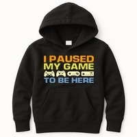 I Paused My Game To Be Here Retro Controllers Kids Hoodie