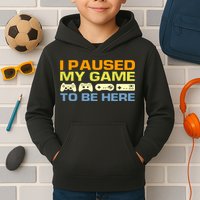 I Paused My Game To Be Here Retro Controllers Kids Hoodie