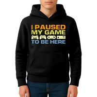 I Paused My Game To Be Here Retro Controllers Kids Hoodie