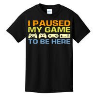 I Paused My Game To Be Here Retro Controllers Kids T-Shirt