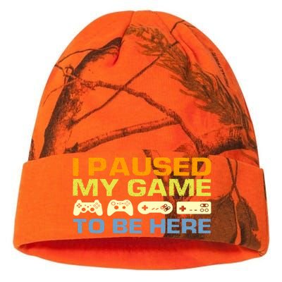 I Paused My Game To Be Here Retro Controllers Kati Licensed 12" Camo Beanie