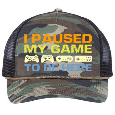 I Paused My Game To Be Here Retro Controllers Retro Rope Trucker Hat Cap