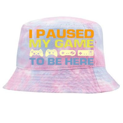 I Paused My Game To Be Here Retro Controllers Tie-Dyed Bucket Hat