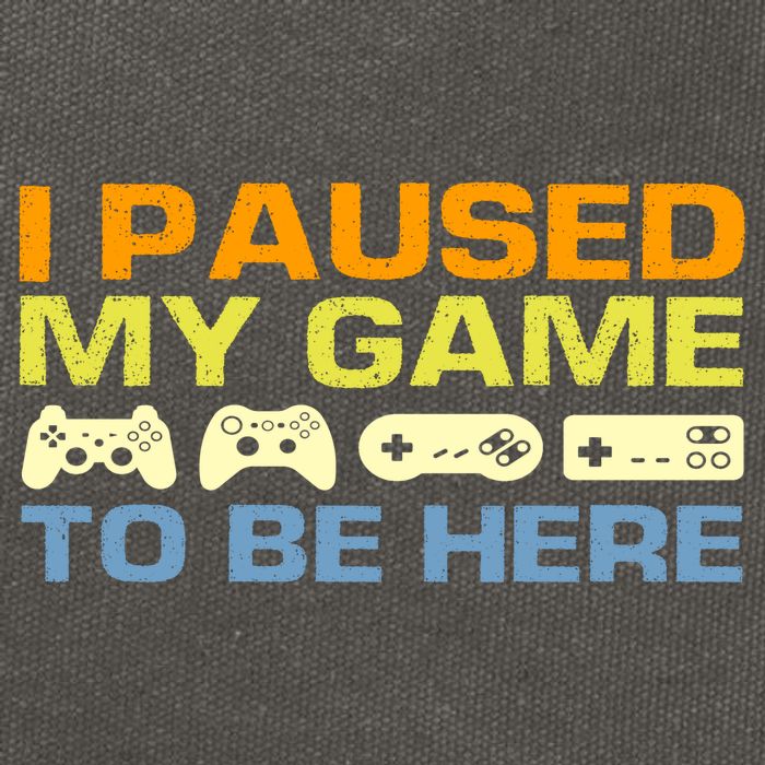 I Paused My Game To Be Here Retro Controllers Cotton Canvas Backpack