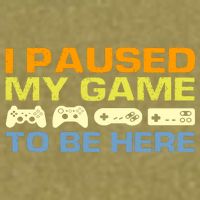 I Paused My Game To Be Here Retro Controllers Garment-Dyed Women's Muscle Tee
