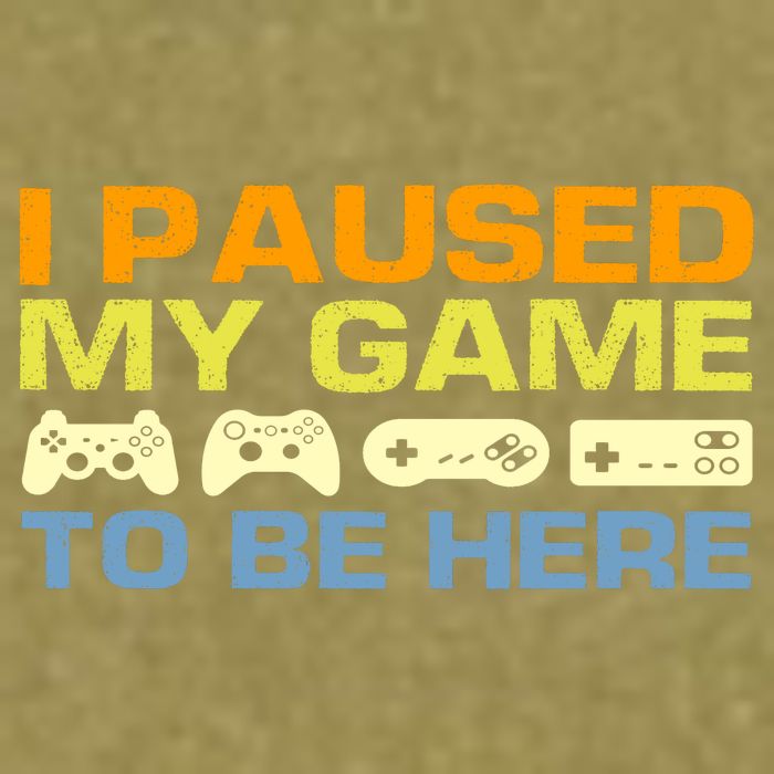 I Paused My Game To Be Here Retro Controllers Garment-Dyed Women's Muscle Tee