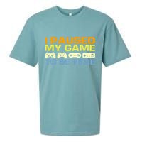 I Paused My Game To Be Here Retro Controllers Sueded Cloud Jersey T-Shirt