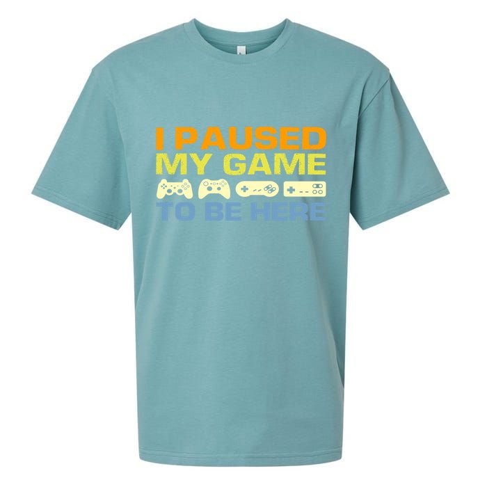 I Paused My Game To Be Here Retro Controllers Sueded Cloud Jersey T-Shirt