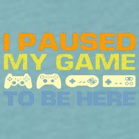 I Paused My Game To Be Here Retro Controllers Sueded Cloud Jersey T-Shirt