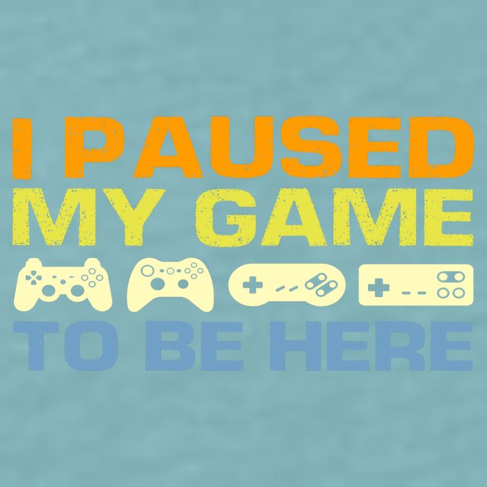 I Paused My Game To Be Here Retro Controllers Sueded Cloud Jersey T-Shirt