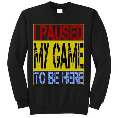 I Paused My Game To Be Here Sign Sweatshirt