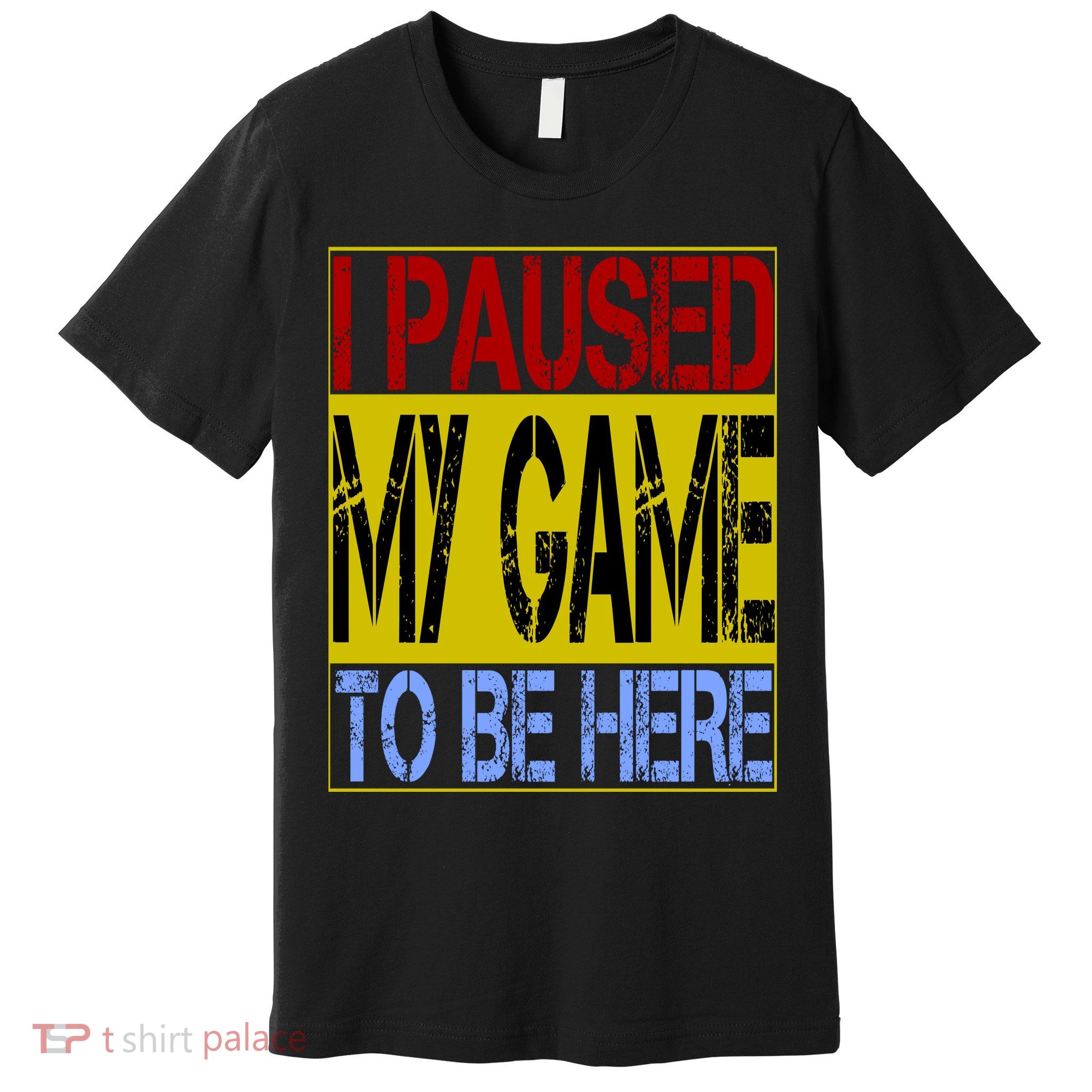 I Paused My Game To Be Here Sign Premium T-Shirt
