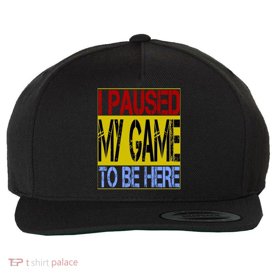 I Paused My Game To Be Here Sign Wool Snapback Cap