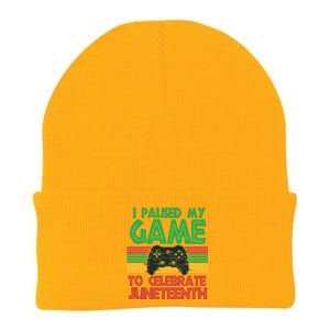 I Paused My Game To Celebrate Juneteenth Knit Cap Winter Beanie