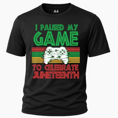 I Paused My Game To Celebrate Juneteenth Cooling Performance Crew T-Shirt