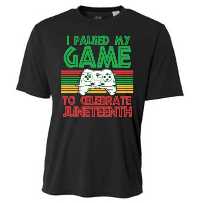 I Paused My Game To Celebrate Juneteenth Cooling Performance Crew T-Shirt