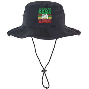 I Paused My Game To Celebrate Juneteenth Legacy Cool Fit Booney Bucket Hat