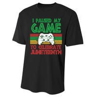 I Paused My Game To Celebrate Juneteenth Performance Sprint T-Shirt