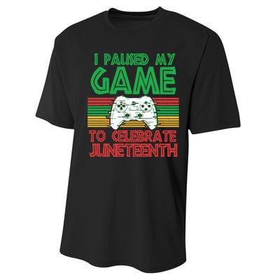 I Paused My Game To Celebrate Juneteenth Performance Sprint T-Shirt