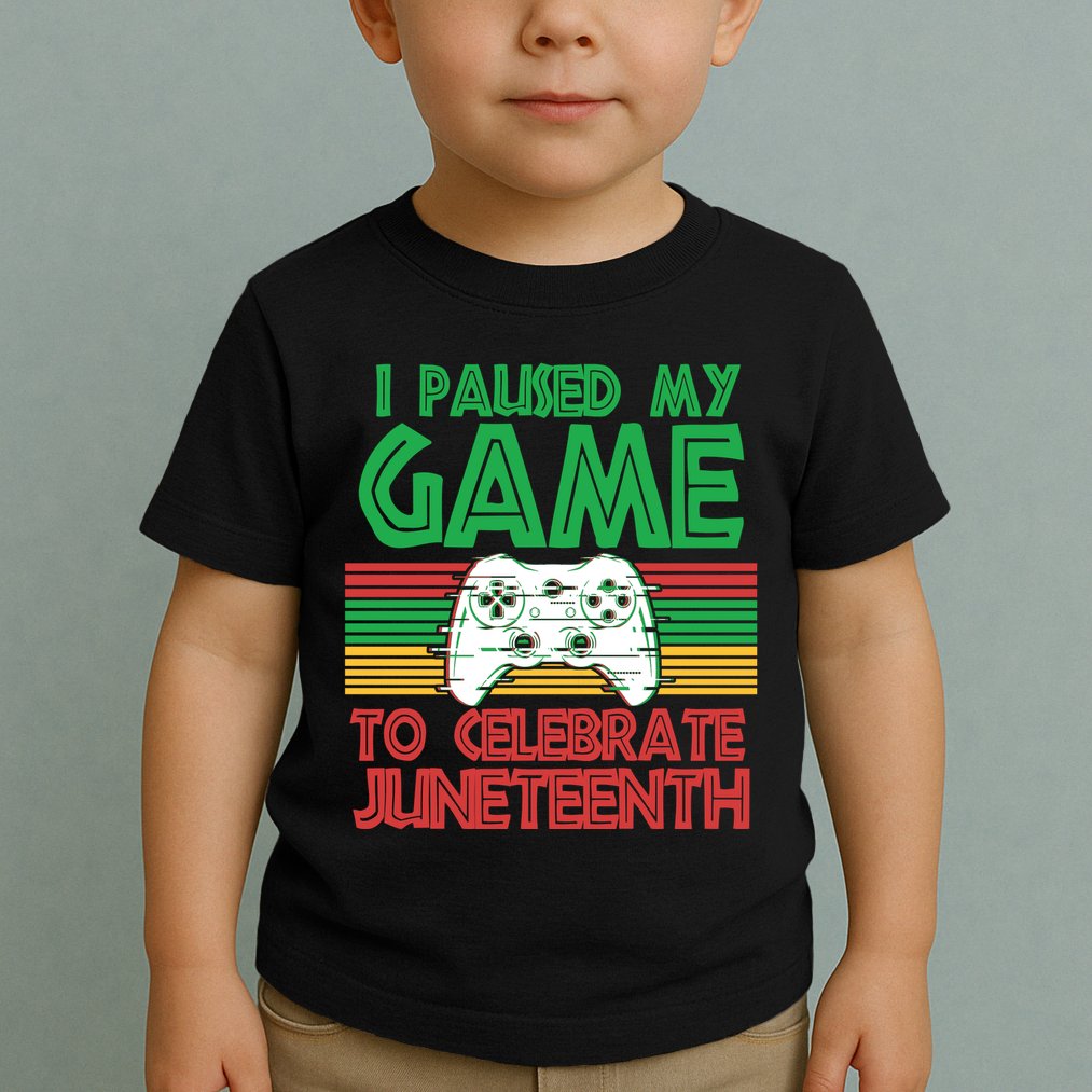 I Paused My Game To Celebrate Juneteenth Toddler T-Shirt
