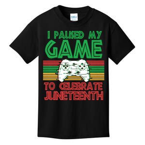 I Paused My Game To Celebrate Juneteenth Kids T-Shirt