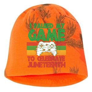 I Paused My Game To Celebrate Juneteenth Kati - Camo Knit Beanie