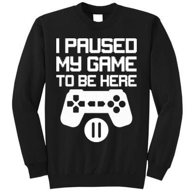 I Paused My Video Game To Be Here Sweatshirt