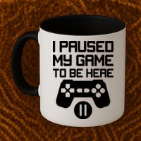 I Paused My Video Game To Be Here Mug
