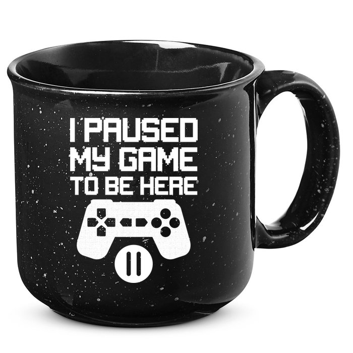 I Paused My Video Game To Be Here 15oz Campfire Ceramic Mug