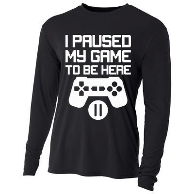 I Paused My Video Game To Be Here Cooling Performance Long Sleeve Crew