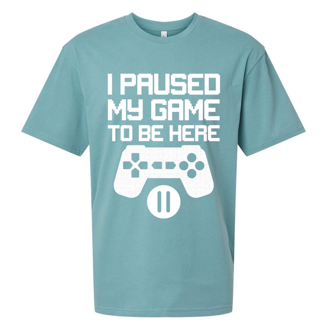 I Paused My Video Game To Be Here Sueded Cloud Jersey T-Shirt