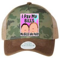 I Pay My Bills My Bills Are Paid Funny Meme Legacy Tie Dye Trucker Hat