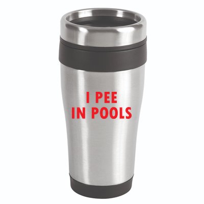 I Pee In Pools 16oz Travel Tumbler