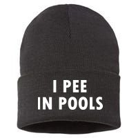 I Pee In Pools Sustainable Knit Beanie