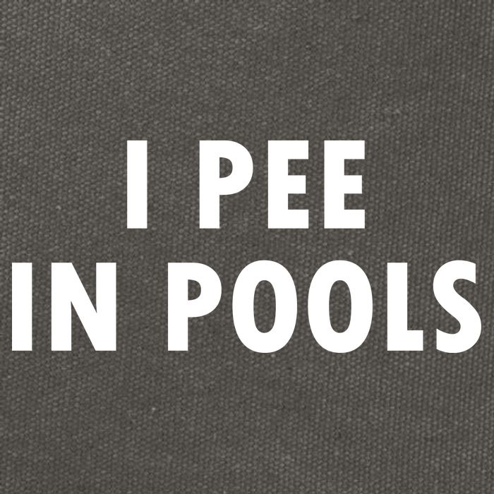 I Pee In Pools Cotton Canvas Backpack