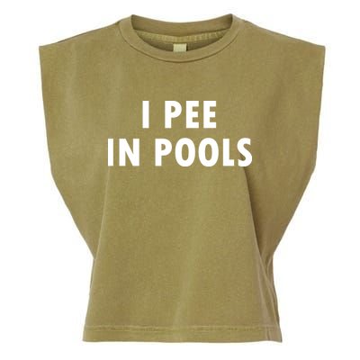 I Pee In Pools Garment-Dyed Women's Muscle Tee
