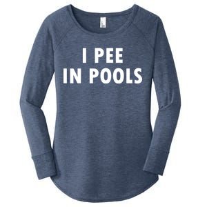 I Pee In Pools Women's Perfect Tri Tunic Long Sleeve Shirt