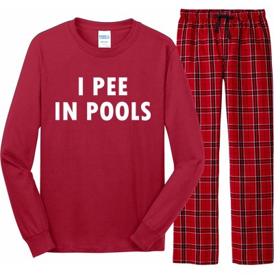 I Pee In Pools Long Sleeve Pajama Set