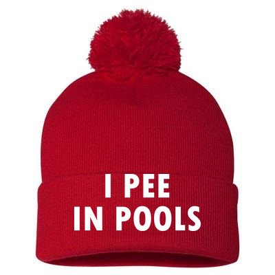 I Pee In Pools Pom Pom 12in Knit Beanie