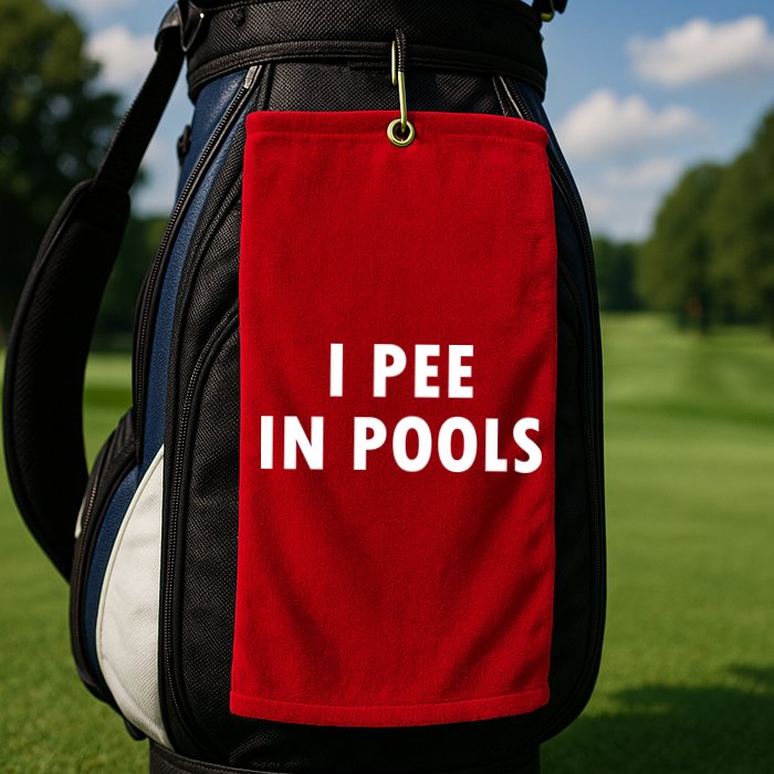 I Pee In Pools Golf Towel