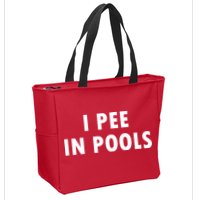 I Pee In Pools Zip Tote Bag
