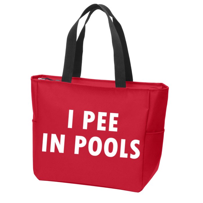 I Pee In Pools Zip Tote Bag