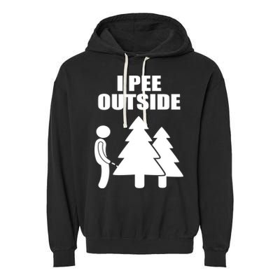 I Pee Outside Garment-Dyed Fleece Hoodie