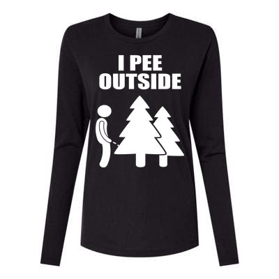 I Pee Outside Womens Cotton Relaxed Long Sleeve T-Shirt