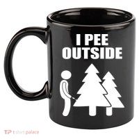 I Pee Outside 11oz C Handle Ceramic Mug